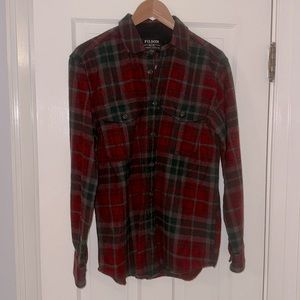 Filson Northwest Wool Shirt Red Plaid Men M